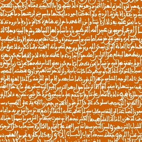 Ancient Arabic on Orange // Small