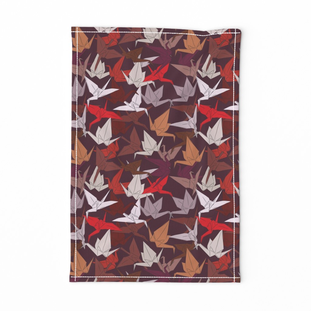 Japanese Origami paper cranes symbol of happiness, luck and longevity