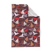 Japanese Origami paper cranes symbol of happiness, luck and longevity