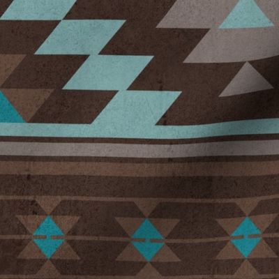 KILIM  in brown and blue