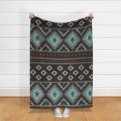 KILIM  in brown and blue