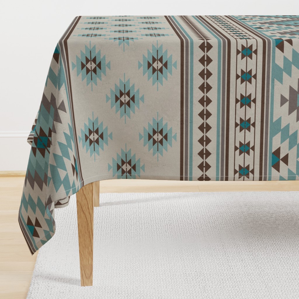 KILIM in beige blue brown