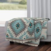 KILIM in beige blue brown