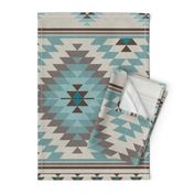 KILIM in beige blue brown