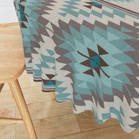 KILIM in beige blue brown