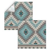 KILIM in beige blue brown