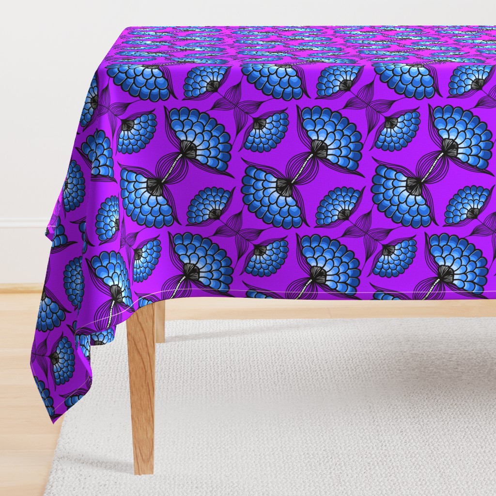 African Art Cloth on Purple