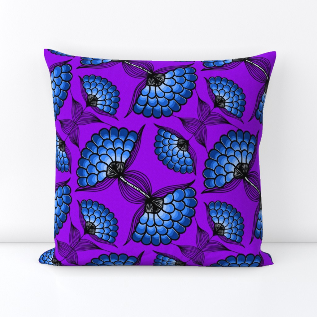 African Art Cloth on Purple