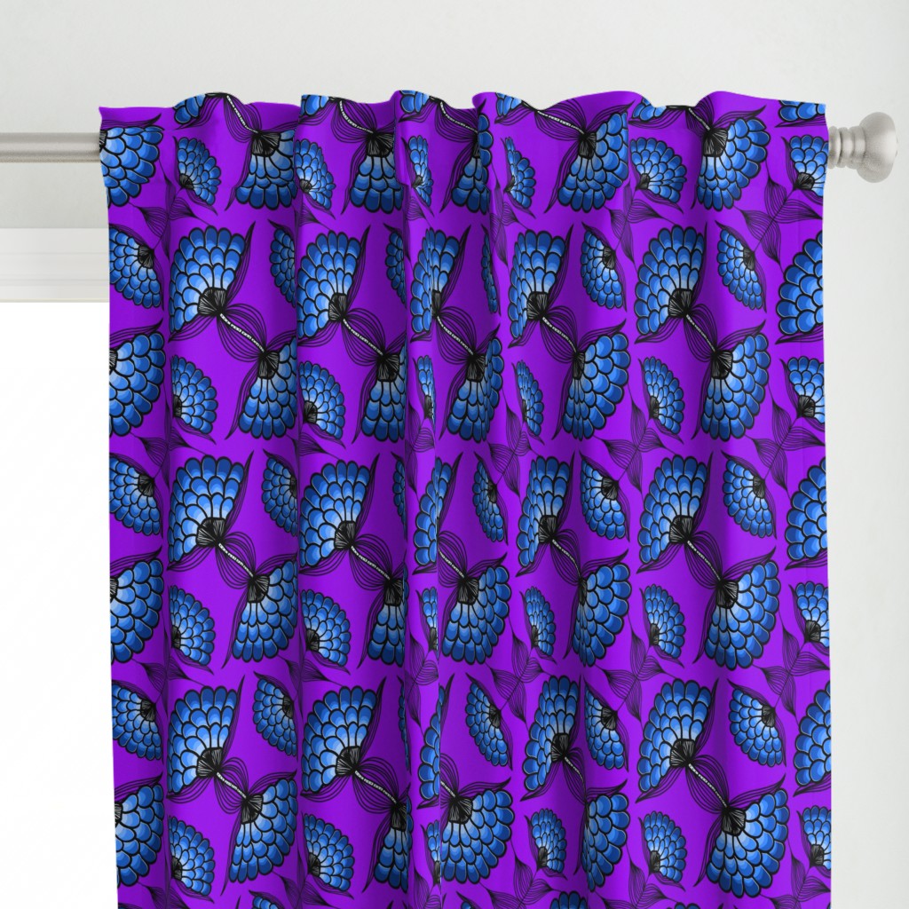 African Art Cloth on Purple