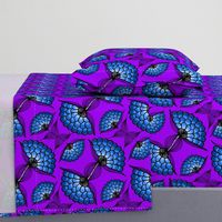 African Art Cloth on Purple