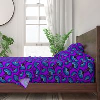 African Art Cloth on Purple