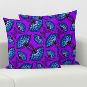 African Art Cloth on Purple