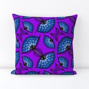 African Art Cloth on Purple