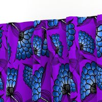 African Art Cloth on Purple