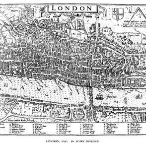 1593 Map of London (54" W)