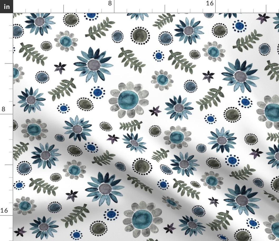 Light blue Floral garden