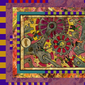 SEVEN OF PENTACLES GREMLINS TAROT CARD PANEL minor arcana HORIZONTAL BY FLOWERYHAT