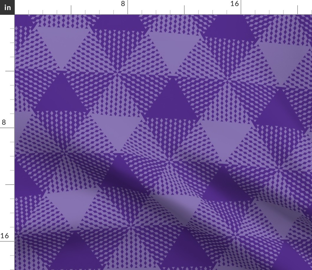 royal purple large triangle plaid