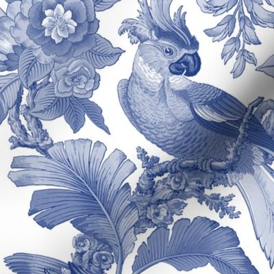 Edwardian Parrot ~ Willow Ware Blue and White  