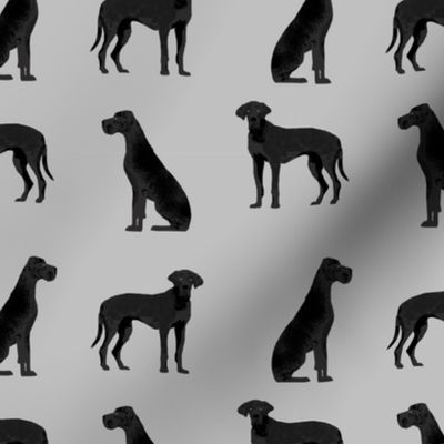 great dane black simple dog breed fabric grey