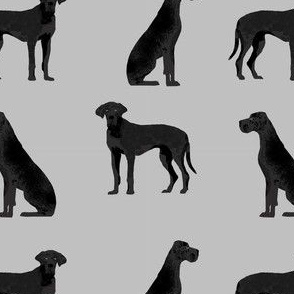 great dane black simple dog breed fabric grey