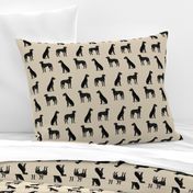 great dane black simple dog breed fabric tan