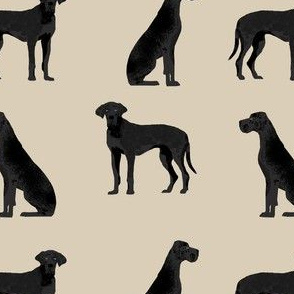great dane black simple dog breed fabric tan