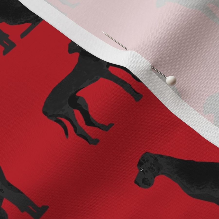 great dane black simple dog breed fabric red