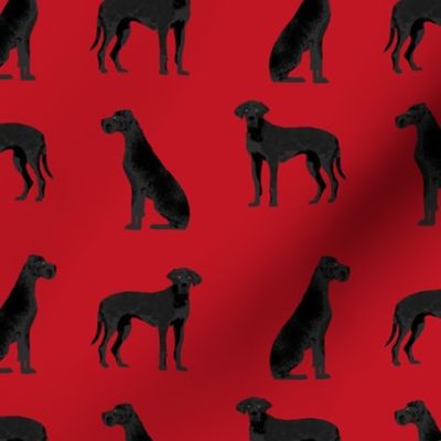 great dane black simple dog breed fabric red