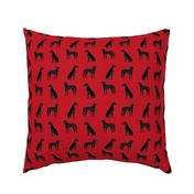 great dane black simple dog breed fabric red