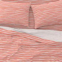 Watercolor Stripes M+M Coral by Friztin