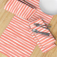 Watercolor Stripes M+M Coral by Friztin