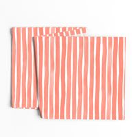 Watercolor Stripes M+M Coral by Friztin