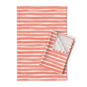 Watercolor Stripes M+M Coral by Friztin