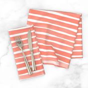 Watercolor Stripes M+M Coral by Friztin