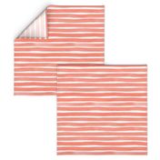 Watercolor Stripes M+M Coral by Friztin