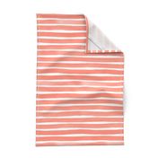 Watercolor Stripes M+M Coral by Friztin