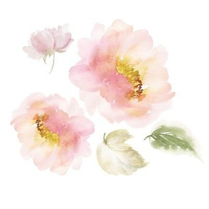 8" Pale Blush Florals Version 3