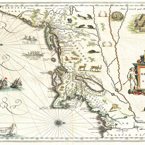 1635 Map of New England (56"W)