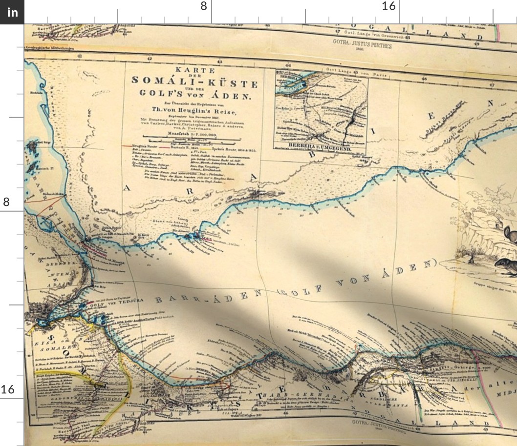 1860 Gulf of Aden Map (27"W)