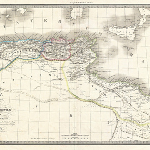 1842 Map of Barbary Coast (54"W)