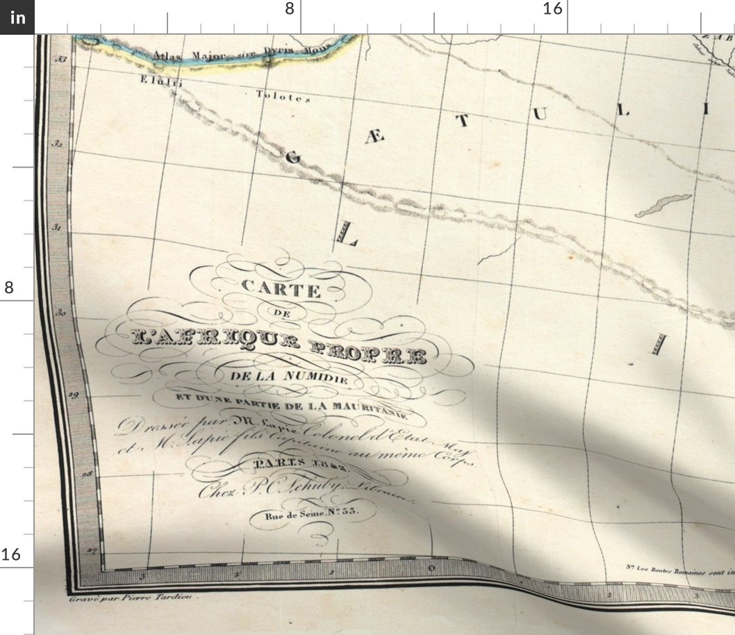 1842 Map of Barbary Coast (54"W)