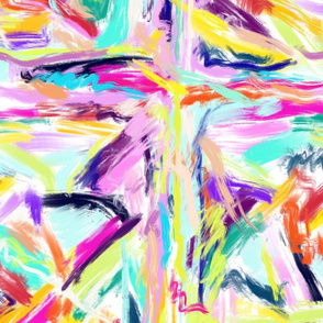 Vibrant painted summer abstract 