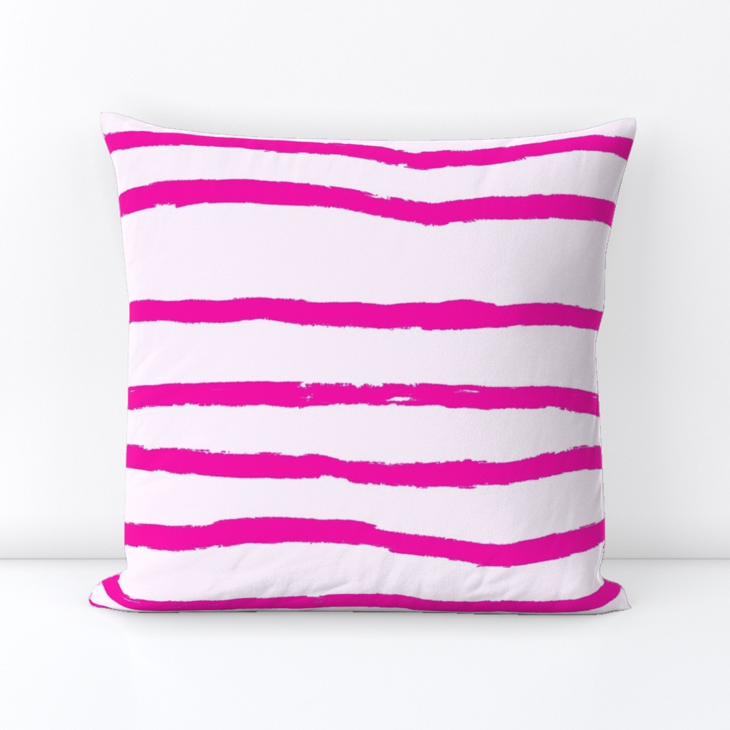 Sketchy Stripe// Hot Pink (Extra Large)