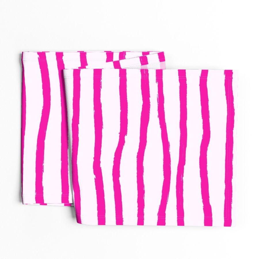 Sketchy Stripe// Hot Pink (Extra Large)