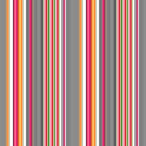 STRIPES red orange on grey by Floweryhat