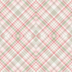 PASTEL DIAMOND PLAID coordinate to farm animals patchwork pastel