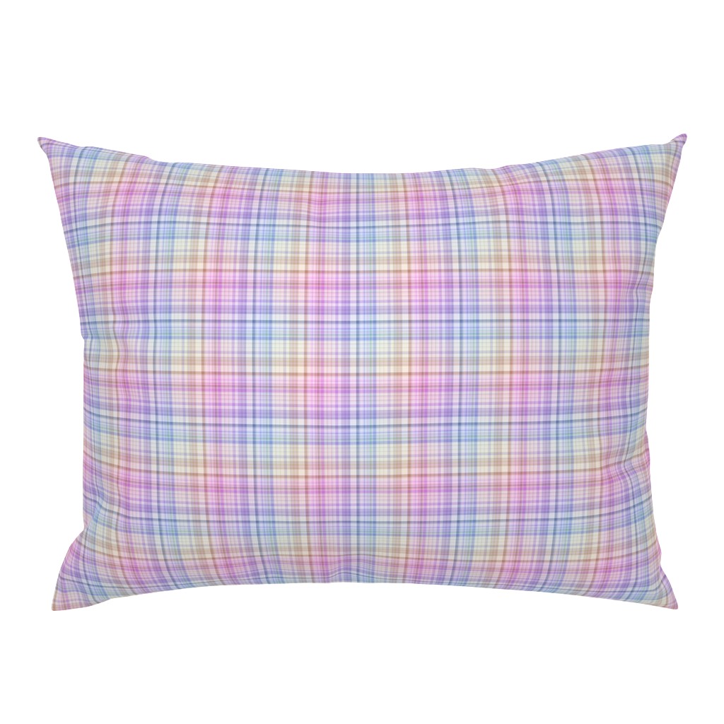 PURPLE GREEN RAINBOW PLAID