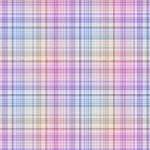 PURPLE GREEN RAINBOW PLAID