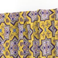 spanish tiles violet and yellow